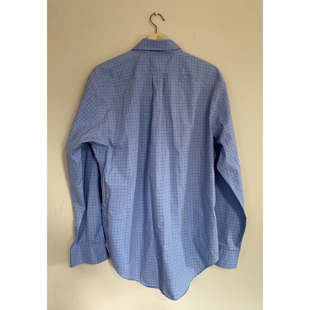 Lauren Ralph Lauren Mens Shirt Size 16 34/35 Blue Plaid Classic Fit Smart Casual - Picture 2 of 5